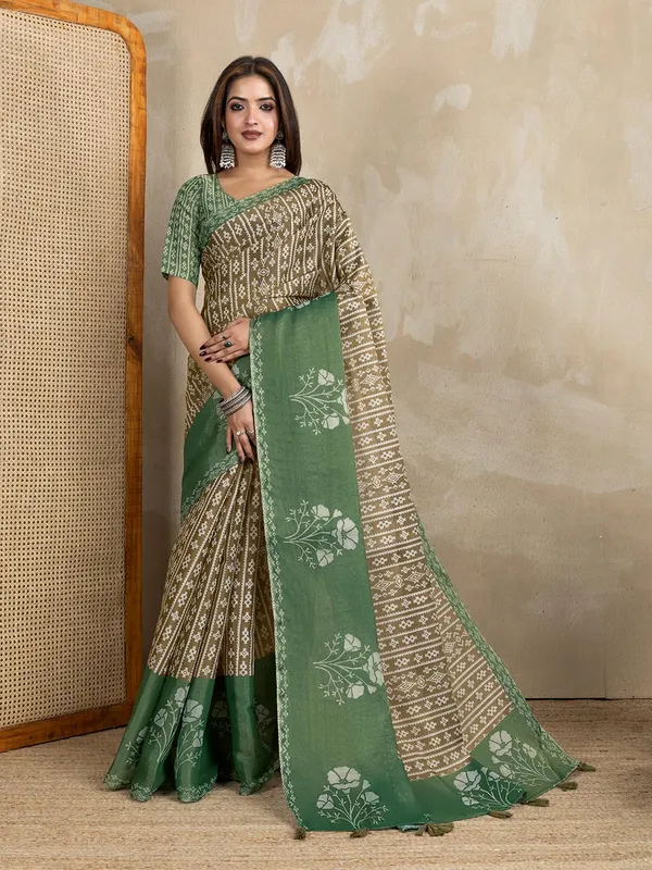 Women's_Erode_Anmol_Silk_Printed_Saree_for_Women_|_Elegant_Floral,_Abstract_&_Geometric_Designs_|_For_Wedding,_Festive_|_5.5m_Saree_+_0.8m_Blouse_Piece_(Green_&_Beige)