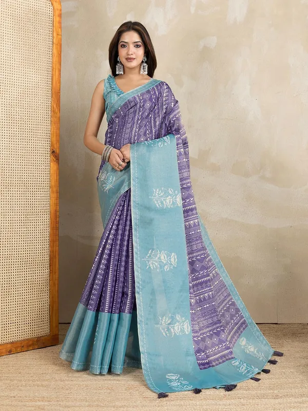 Women's_Erode_Anmol_Silk_Printed_Saree_for_Women_|_Elegant_Floral,_Abstract_&_Geometric_Designs_|_For_Wedding,_Festive_|_5.5m_Saree_+_0.8m_Blouse_Piece_(Aqua_Blue_&_Deep_Purple)