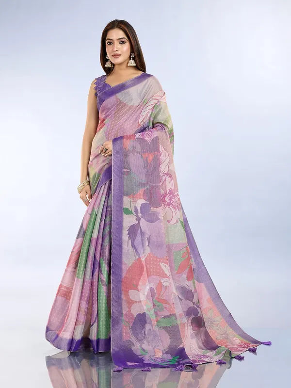 Women's_Erode_Anmol_Silk_Printed_Saree_for_Women_|_Elegant_Floral,_Abstract_&_Geometric_Designs_|_For_Wedding,_Festive_|_5.5m_Saree_+_0.8m_Blouse_Piece_(Lavender_Pink_&_Green_Pastel)