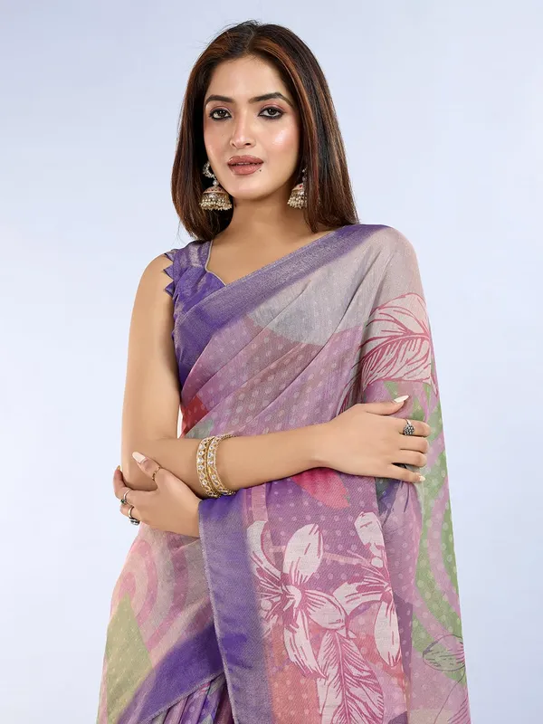 Women's_Erode_Anmol_Silk_Printed_Saree_for_Women_|_Elegant_Floral,_Abstract_&_Geometric_Designs_|_For_Wedding,_Festive_|_5.5m_Saree_+_0.8m_Blouse_Piece_(Lavender_Pink_&_Green_Pastel)