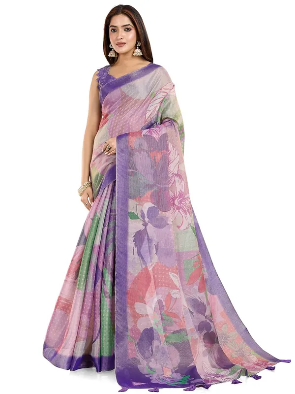 Women's_Erode_Anmol_Silk_Printed_Saree_for_Women_|_Elegant_Floral,_Abstract_&_Geometric_Designs_|_For_Wedding,_Festive_|_5.5m_Saree_+_0.8m_Blouse_Piece_(Lavender_Pink_&_Green_Pastel)