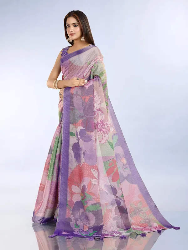 Women's_Erode_Anmol_Silk_Printed_Saree_for_Women_|_Elegant_Floral,_Abstract_&_Geometric_Designs_|_For_Wedding,_Festive_|_5.5m_Saree_+_0.8m_Blouse_Piece_(Lavender_Pink_&_Green_Pastel)
