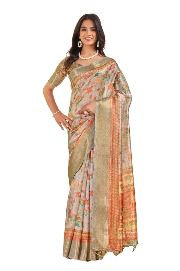 Women's_Elegant_Soft_Silk_Blend_Saree_with_Zari_Border_&_Designer_Printed_Pallu_for_Women_|_For_Traditional,_Festive_&_Wedding_|_5.5m_Saree_+_0.8m_Blouse_(Golden_Beige)