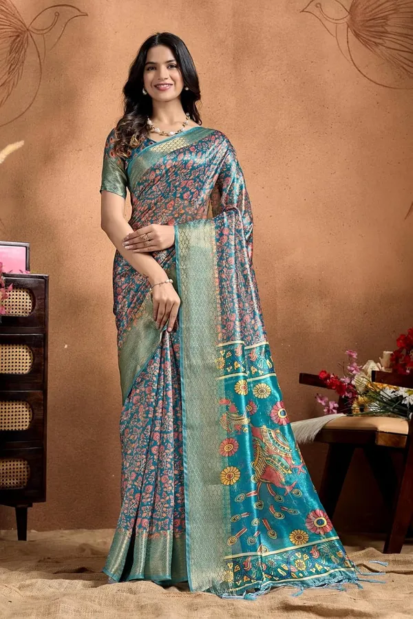 Women's_Elegant_Soft_Silk_Blend_Saree_with_Zari_Border_&_Designer_Printed_Pallu_for_Women_|_For_Traditional,_Festive_&_Wedding_|_5.5m_Saree_+_0.8m_Blouse_(Teal_Blue)