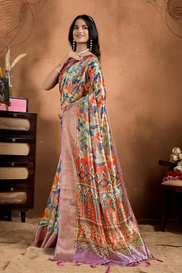 Women's_Elegant_Soft_Silk_Blend_Saree_with_Zari_Border_&_Designer_Printed_Pallu_for_Women_|_For_Traditional,_Festive_&_Wedding_|_5.5m_Saree_+_0.8m_Blouse_(Multicolor_&_Lavender)