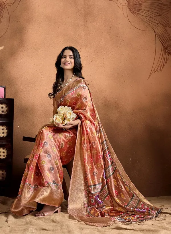 Women's_Elegant_Soft_Silk_Blend_Saree_with_Zari_Border_&_Designer_Printed_Pallu_for_Women_|_For_Traditional,_Festive_&_Wedding_|_5.5m_Saree_+_0.8m_Blouse_(Copper-Rose_&_Multicolor)