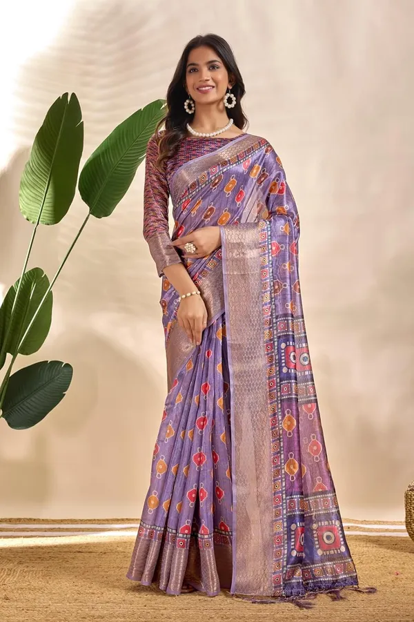 Women's_Elegant_Soft_Silk_Blend_Saree_with_Zari_Border_&_Designer_Printed_Pallu_for_Women_|_For_Traditional,_Festive_&_Wedding_|_5.5m_Saree_+_0.8m_Blouse_(Purple)