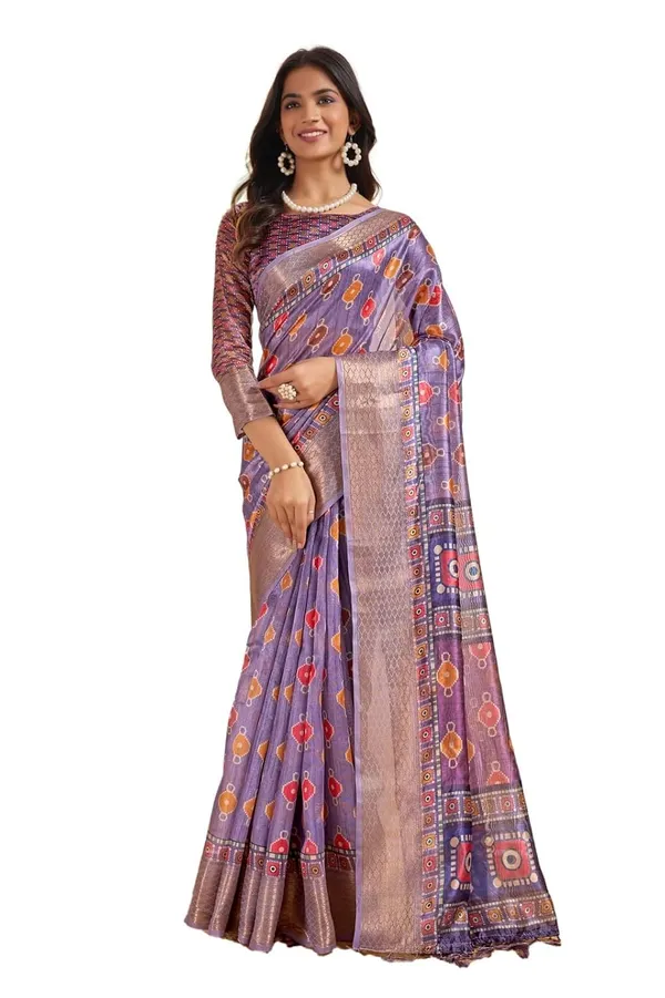 Women's_Elegant_Soft_Silk_Blend_Saree_with_Zari_Border_&_Designer_Printed_Pallu_for_Women_|_For_Traditional,_Festive_&_Wedding_|_5.5m_Saree_+_0.8m_Blouse_(Purple)