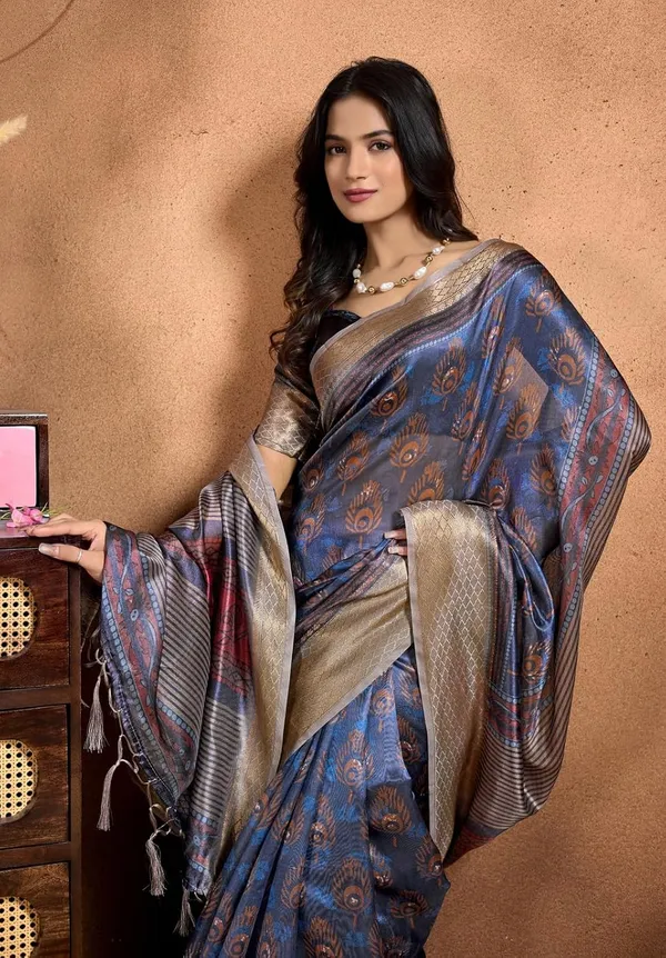 Women's_Elegant_Soft_Silk_Blend_Saree_with_Zari_Border_&_Designer_Printed_Pallu_for_Women_|_For_Traditional,_Festive_&_Wedding_|_5.5m_Saree_+_0.8m_Blouse_(Deep_Blue_&_Antique)