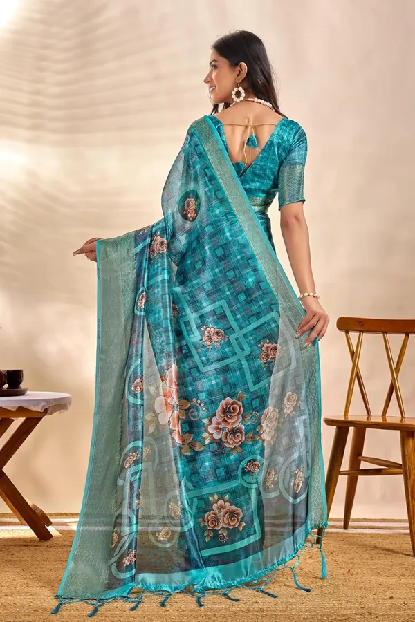 Women's_Elegant_Soft_Silk_Blend_Saree_with_Zari_Border_&_Designer_Printed_Pallu_for_Women_|_For_Traditional,_Festive_&_Wedding_|_5.5m_Saree_+_0.8m_Blouse_(Teal_Blue_&_Multicolor)