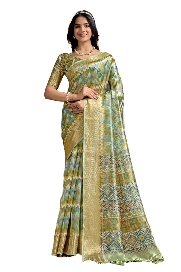 Women's_Elegant_Soft_Silk_Blend_Saree_with_Zari_Border_&_Designer_Printed_Pallu_for_Women_|_For_Traditional,_Festive_&_Wedding_|_5.5m_Saree_+_0.8m_Blouse_(Green_Mustard_&_Blue)