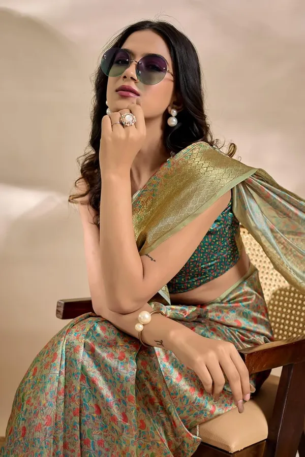 Women's_Elegant_Soft_Silk_Blend_Saree_with_Zari_Border_&_Designer_Printed_Pallu_for_Women_|_For_Traditional,_Festive_&_Wedding_|_5.5m_Saree_+_0.8m_Blouse_(Olive_Green_&_Teal)