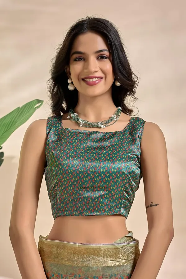 Women's_Elegant_Soft_Silk_Blend_Saree_with_Zari_Border_&_Designer_Printed_Pallu_for_Women_|_For_Traditional,_Festive_&_Wedding_|_5.5m_Saree_+_0.8m_Blouse_(Olive_Green_&_Teal)