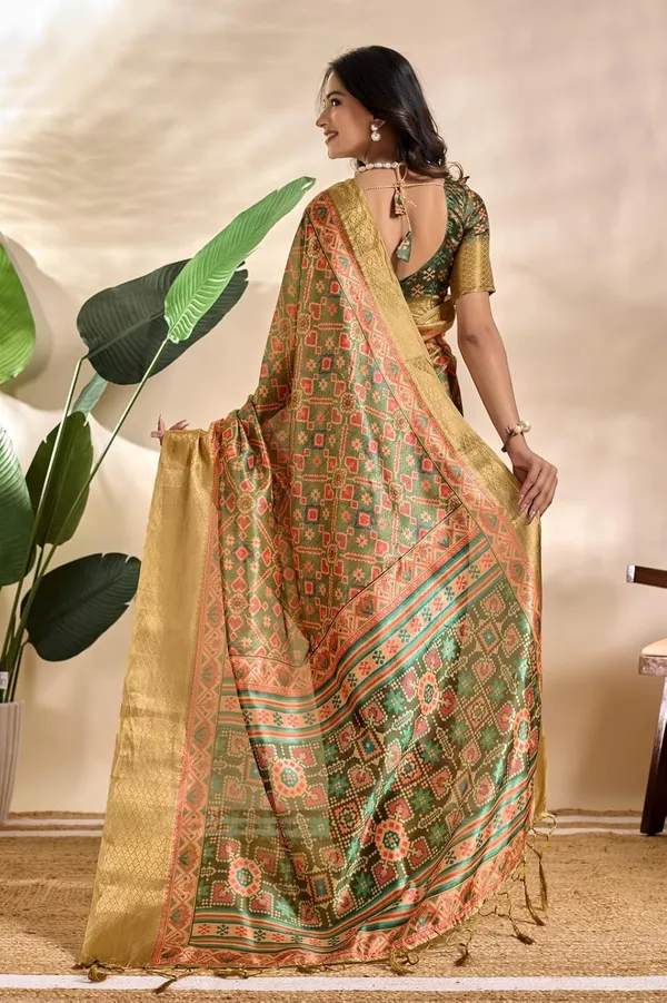 Women's_Elegant_Soft_Silk_Blend_Saree_with_Zari_Border_&_Designer_Printed_Pallu_for_Women_|_For_Traditional,_Festive_&_Wedding_|_5.5m_Saree_+_0.8m_Blouse_(Olive_Green)