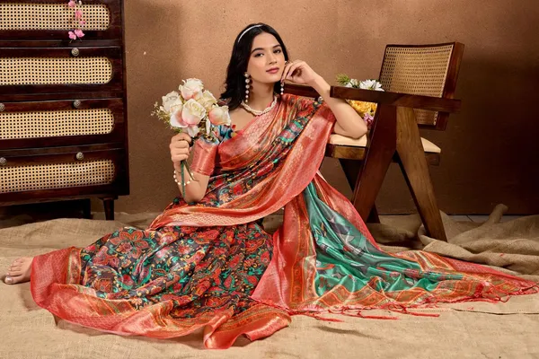 Women's_Elegant_Soft_Silk_Blend_Saree_with_Zari_Border_&_Designer_Printed_Pallu_for_Women_|_For_Traditional,_Festive_&_Wedding_|_5.5m_Saree_+_0.8m_Blouse_(Parrot_&_Multicolor)