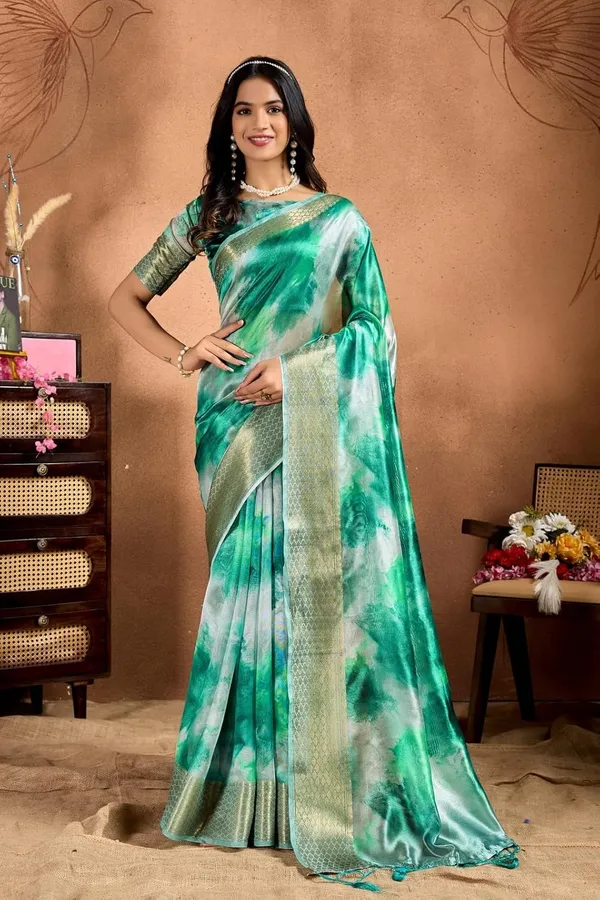 Women's_Elegant_Soft_Silk_Blend_Saree_with_Zari_Border_&_Designer_Printed_Pallu_for_Women_|_For_Traditional,_Festive_&_Wedding_|_5.5m_Saree_+_0.8m_Blouse_(Green_&_Aqua)