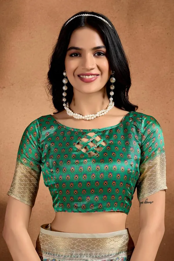Women's_Elegant_Soft_Silk_Blend_Saree_with_Zari_Border_&_Designer_Printed_Pallu_for_Women_|_For_Traditional,_Festive_&_Wedding_|_5.5m_Saree_+_0.8m_Blouse_(Green_&_Gold)