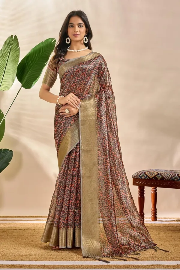 Women's_Elegant_Soft_Silk_Blend_Saree_with_Zari_Border_&_Designer_Printed_Pallu_for_Women_|_For_Traditional,_Festive_&_Wedding_|_5.5m_Saree_+_0.8m_Blouse_(Multi-tone)