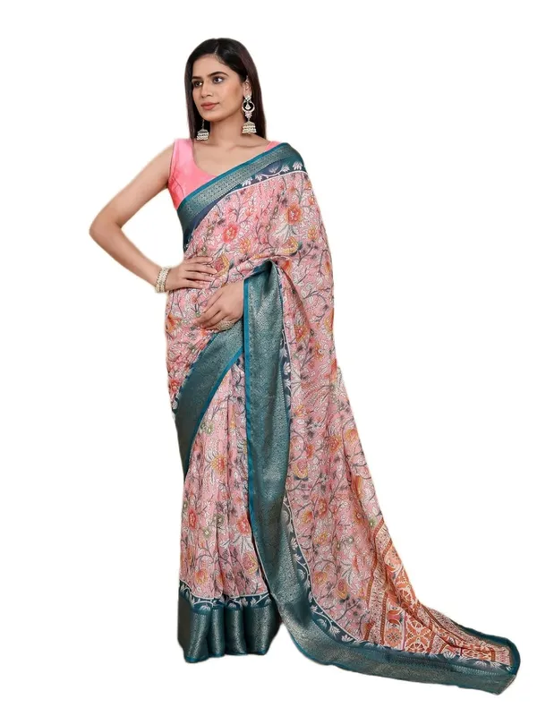 Women's_Linen_Cotton_Jacquard_Patta_Saree_with_Elegant_Weaving_Design_|_For_Traditional,_Festive_&_Wedding_|_Soft,_Breathable_&_Stylish_|_5.5m_Saree_+_0.8m_Blouse_Piece_(Pink_&_Teal)