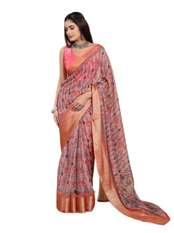 Women's_Linen_Cotton_Jacquard_Patta_Saree_with_Elegant_Weaving_Design_|_For_Traditional,_Festive_&_Wedding_|_Soft,_Breathable_&_Stylish_|_5.5m_Saree_+_0.8m_Blouse_Piece_(Mauve_&_Orange)