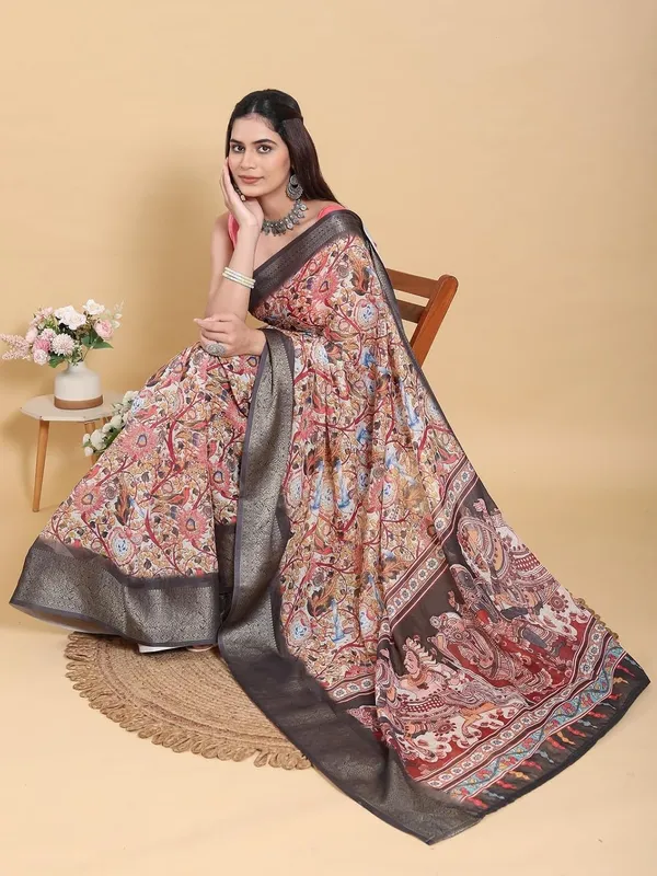 Women's_Linen_Cotton_Jacquard_Patta_Saree_with_Elegant_Weaving_Design_|_For_Traditional,_Festive_&_Wedding_|_Soft,_Breathable_&_Stylish_|_5.5m_Saree_+_0.8m_Blouse_Piece_(Blush_&_Grey)