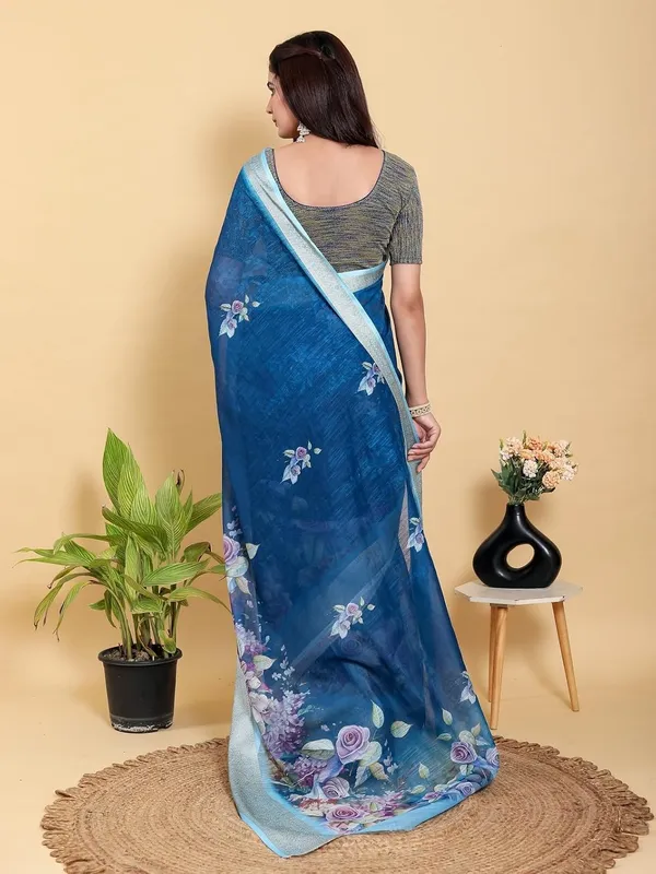 Women's_Linen_Cotton_Jacquard_Patta_Saree_with_Elegant_Weaving_Design_|_For_Traditional,_Festive_&_Wedding_|_Soft,_Breathable_&_Stylish_|_5.5m_Saree_+_0.8m_Blouse_Piece_(Royal_&_Blue)