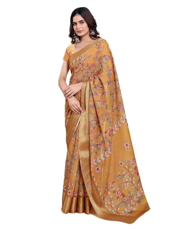 Women's_Linen_Cotton_Jacquard_Patta_Saree_with_Elegant_Weaving_Design_|_For_Traditional,_Festive_&_Wedding_|_Soft,_Breathable_&_Stylish_|_5.5m_Saree_+_0.8m_Blouse_Piece_(Mustard_&_Gold)