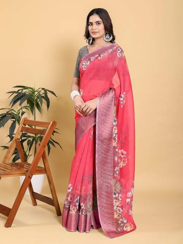 Women's_Linen_Cotton_Jacquard_Patta_Saree_with_Elegant_Weaving_Design_|_For_Traditional,_Festive_&_Wedding_|_Soft,_Breathable_&_Stylish_|_5.5m_Saree_+_0.8m_Blouse_Piece_(Rani_&_Green)