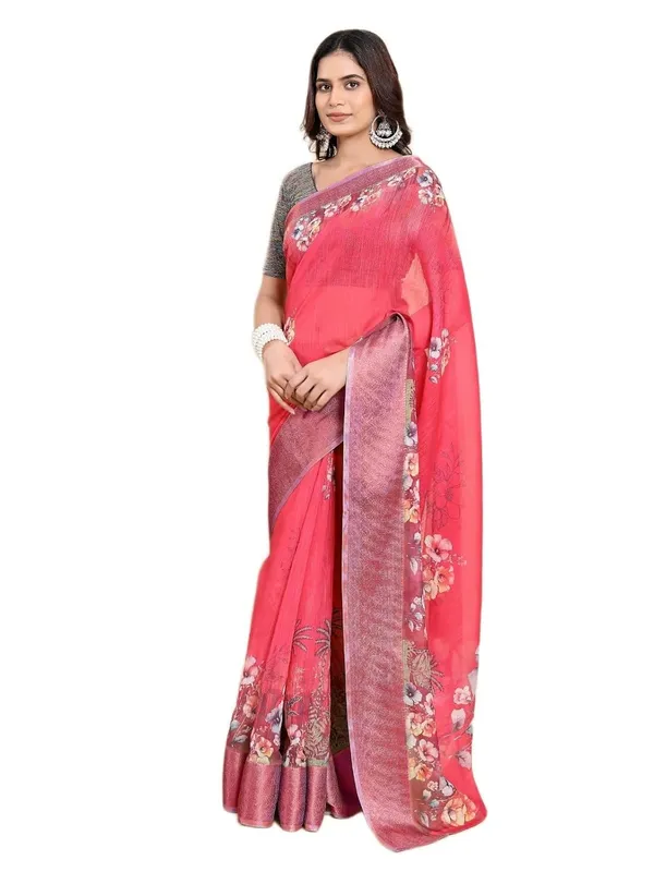 Women's_Linen_Cotton_Jacquard_Patta_Saree_with_Elegant_Weaving_Design_|_For_Traditional,_Festive_&_Wedding_|_Soft,_Breathable_&_Stylish_|_5.5m_Saree_+_0.8m_Blouse_Piece_(Rani_&_Green)