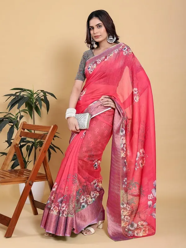Women's_Linen_Cotton_Jacquard_Patta_Saree_with_Elegant_Weaving_Design_|_For_Traditional,_Festive_&_Wedding_|_Soft,_Breathable_&_Stylish_|_5.5m_Saree_+_0.8m_Blouse_Piece_(Rani_&_Green)
