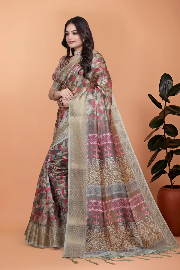 Women's_Elegant_Soft_Silk_Blend_Saree_with_Zari_Border_&_Designer_Printed_Pallu_for_Women_|_For_Traditional,_Festive_&_Wedding_|_5.5m_Saree_+_0.8m_Blouse_(Golden_Beige_&_Multicolor)