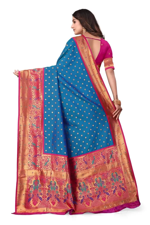 Pure_Silk_Paithani_Saree_with_Rich_Zari_Woven_Border_&_Peacock_Motifs_|_For_Traditional_Wedding_&_Festivals_|_5.5m_Saree_+_0.8m_Blouse_(Peacock_Blue)