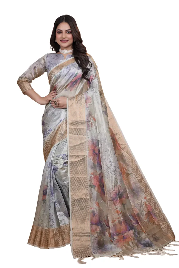 Women's_Elegant_Soft_Silk_Blend_Saree_with_Zari_Border_&_Designer_Printed_Pallu_for_Women_|_For_Traditional,_Festive_&_Wedding_|_5.5m_Saree_+_0.8m_Blouse_(Beige_&_Multicolor_Floral)