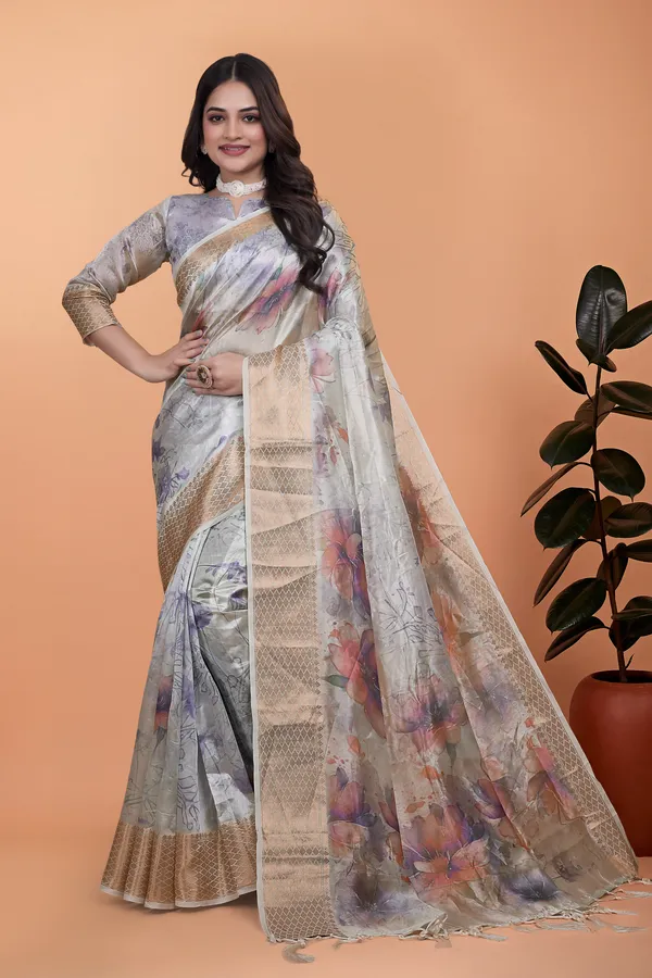 Women's_Elegant_Soft_Silk_Blend_Saree_with_Zari_Border_&_Designer_Printed_Pallu_for_Women_|_For_Traditional,_Festive_&_Wedding_|_5.5m_Saree_+_0.8m_Blouse_(Beige_&_Multicolor_Floral)