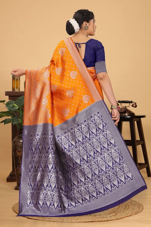 Women's_Banarasi_Silk_Saree_for_Women_|_Traditional_Woven_Saree_with_Contrast_Border_&_Pallu_|_For_Traditional,_Festive_&_Wedding_Saree_with_Blouse_Piece_(Silver_-_Orange_&_Blue)