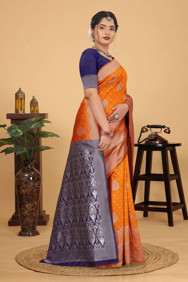 Women's_Banarasi_Silk_Saree_for_Women_|_Traditional_Woven_Saree_with_Contrast_Border_&_Pallu_|_For_Traditional,_Festive_&_Wedding_Saree_with_Blouse_Piece_(Silver_-_Orange_&_Blue)
