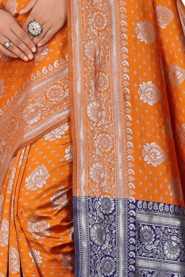 Women's_Banarasi_Silk_Saree_for_Women_|_Traditional_Woven_Saree_with_Contrast_Border_&_Pallu_|_For_Traditional,_Festive_&_Wedding_Saree_with_Blouse_Piece_(Silver_-_Orange_&_Blue)