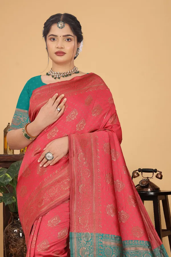 Women's_Banarasi_Silk_Saree_for_Women_|_Traditional_Woven_Saree_with_Contrast_Border_&_Pallu_|_For_Traditional,_Festive_&_Wedding_Saree_with_Blouse_Piece_(Gold_-_Pink_&_Light_Green)