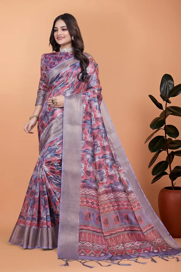 Women's_Elegant_Soft_Silk_Blend_Saree_with_Zari_Border_&_Designer_Printed_Pallu_for_Women_|_For_Traditional,_Festive_&_Wedding_|_5.5m_Saree_+_0.8m_Blouse_(Lavender_&_Pink)