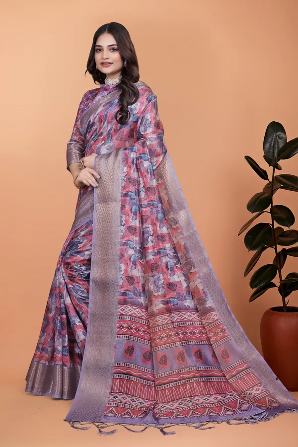 Women's_Elegant_Soft_Silk_Blend_Saree_with_Zari_Border_&_Designer_Printed_Pallu_for_Women_|_For_Traditional,_Festive_&_Wedding_|_5.5m_Saree_+_0.8m_Blouse_(Lavender_&_Pink)