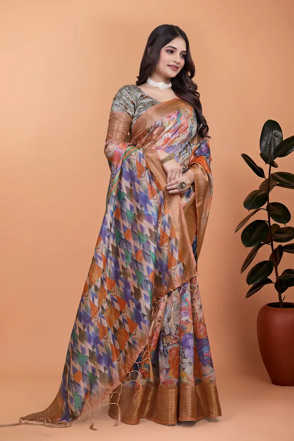 Women's_Elegant_Soft_Silk_Blend_Saree_with_Zari_Border_&_Designer_Printed_Pallu_for_Women_|_For_Traditional,_Festive_&_Wedding_|_5.5m_Saree_+_0.8m_Blouse_(Multicolor_&_Gold)