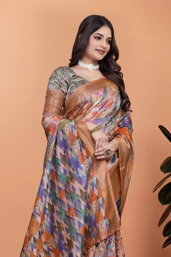 Women's_Elegant_Soft_Silk_Blend_Saree_with_Zari_Border_&_Designer_Printed_Pallu_for_Women_|_For_Traditional,_Festive_&_Wedding_|_5.5m_Saree_+_0.8m_Blouse_(Multicolor_&_Gold)