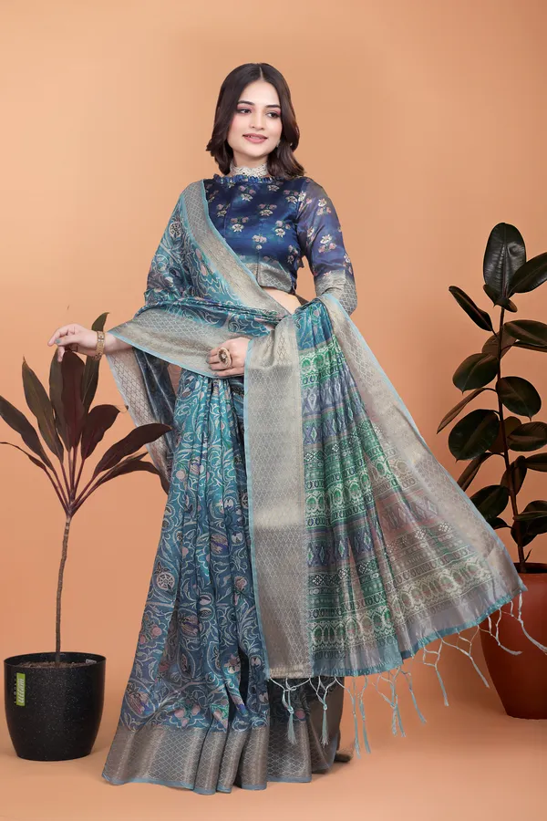 Women's_Elegant_Soft_Silk_Blend_Saree_with_Zari_Border_&_Designer_Printed_Pallu_for_Women_|_For_Traditional,_Festive_&_Wedding_|_5.5m_Saree_+_0.8m_Blouse_(Peacock_Blue)