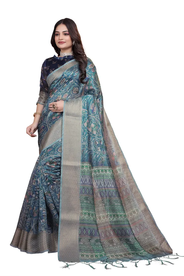 Women's_Elegant_Soft_Silk_Blend_Saree_with_Zari_Border_&_Designer_Printed_Pallu_for_Women_|_For_Traditional,_Festive_&_Wedding_|_5.5m_Saree_+_0.8m_Blouse_(Peacock_Blue)