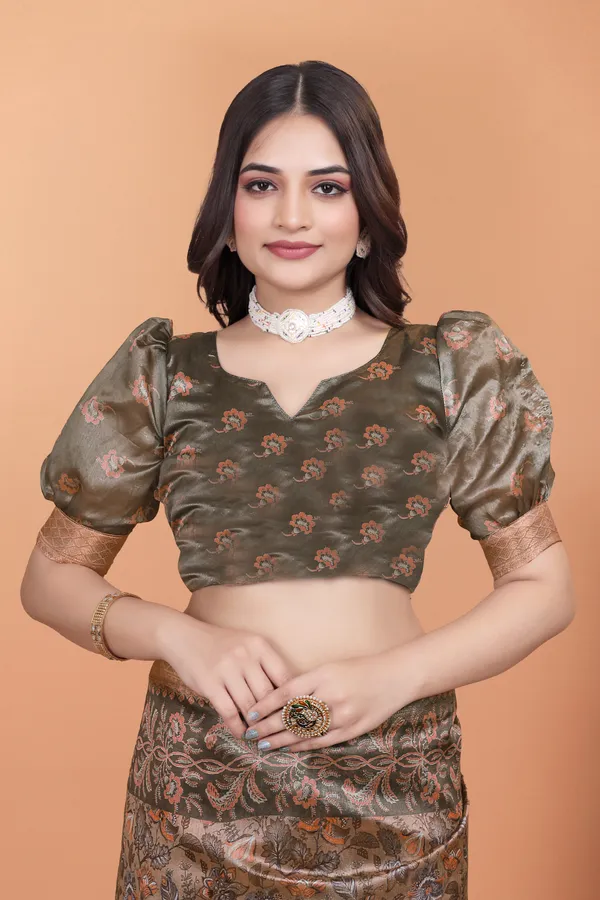 Women's_Elegant_Soft_Silk_Blend_Saree_with_Zari_Border_&_Designer_Printed_Pallu_for_Women_|_For_Traditional,_Festive_&_Wedding_|_5.5m_Saree_+_0.8m_Blouse_(Bronze_&_Olive_Green)