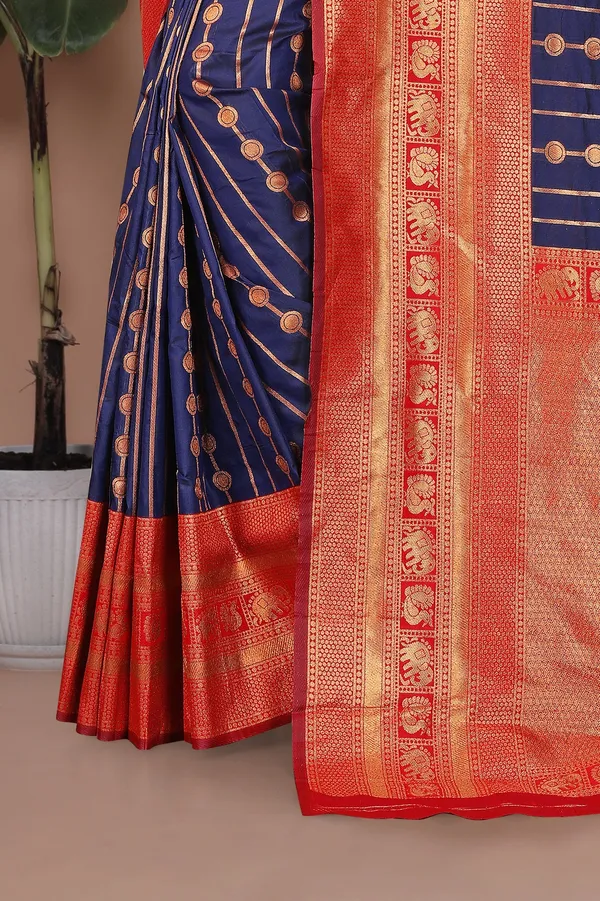 Pure_Silk_Paithani_Saree_with_Rich_Zari_Woven_Border_&_Traditional_Pallu_|_For_Traditional_Wedding_&_Festivals_|_5.5m_Saree_+_0.8m_Blouse_(Navy_Blue_&_Maroon_Red)