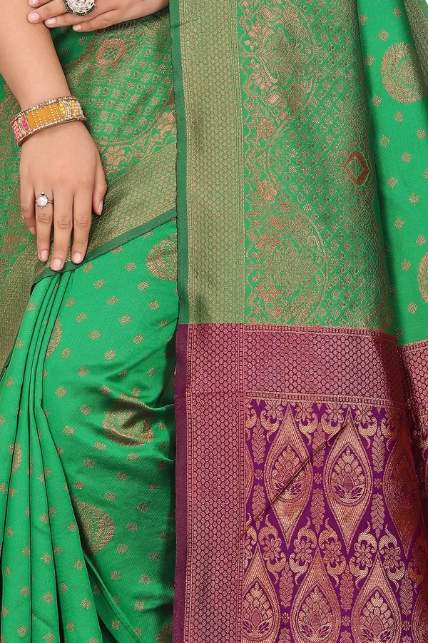 Women's_Banarasi_Silk_Saree_for_Women_|_Traditional_Woven_Saree_with_Contrast_Border_&_Pallu_|_For_Traditional,_Festive_&_Wedding_Saree_with_Blouse_Piece_(Gold_-_Green_&_Purple)