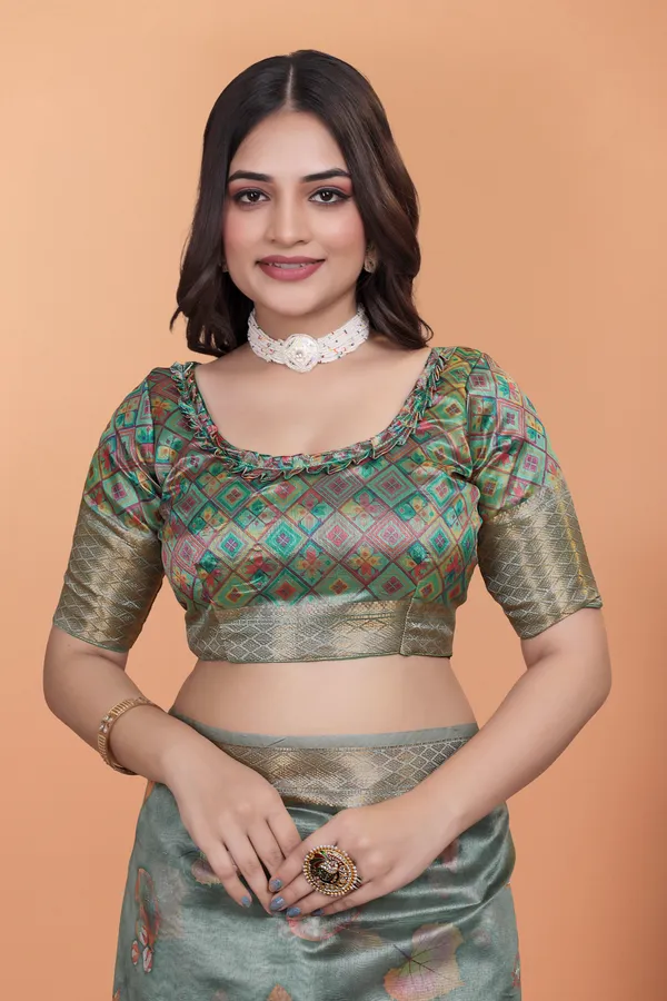 Sage_Green_Women's_Elegant_Soft_Silk_Blend_Saree_with_Zari_Border_&_Designer_Printed_Pallu_for_Women_|_For_Traditional,_Festive_&_Wedding_|_5.5m_Saree_+_0.8m_Blouse