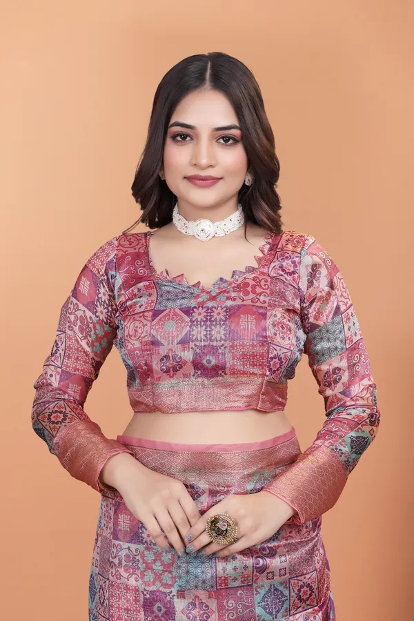 Women's_Elegant_Soft_Silk_Blend_Saree_with_Zari_Border_&_Designer_Printed_Pallu_for_Women_|_For_Traditional,_Festive_&_Wedding_|_5.5m_Saree_+_0.8m_Blouse_(Pink_&_Multicolor)
