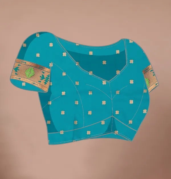 Pure_Silk_Paithani_Saree_with_Rich_Zari_Woven_Border_&_Peacock_Motifs_|_For_Traditional_Wedding_&_Festivals_|_5.5m_Saree_+_0.8m_Blouse_(Teal_Blue_&_Green)